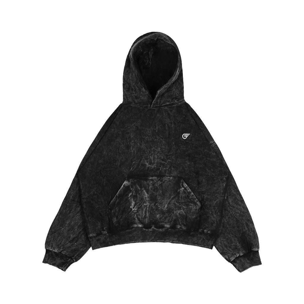 Gozeal | Hoodie Boxy | Washed Grey Terbaru Best Quality 100% Original