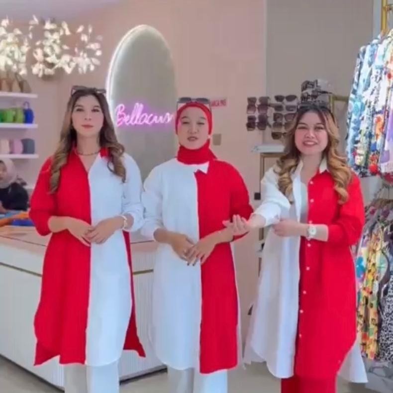 TUNIK MERAH PUTIH 17 AGUSTUS KEMERDEKAAN / TUNIK MERAH PUTIH KEMERDEKAAN INDONESIA terlaris