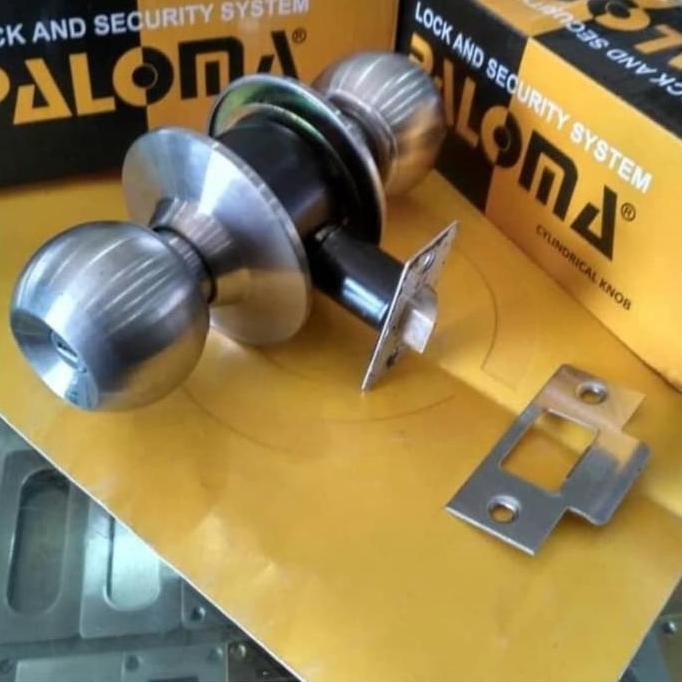 Paloma Ckp 302, Kunci Bulat Pintu, Kunci Kamar Mandi, Stainless Steel