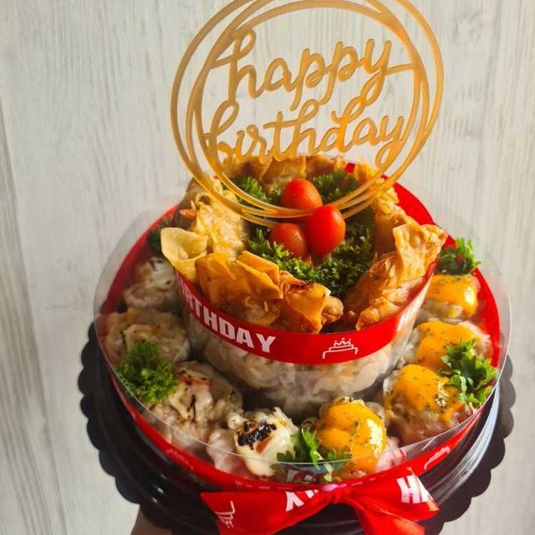 

Dimsum Cake Birthday kukus & goreng 30 pcs ( kirim instan)