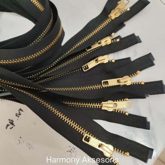 ~~~] Resleting Jaket Gigi Besi ukuran 60cm Hitam