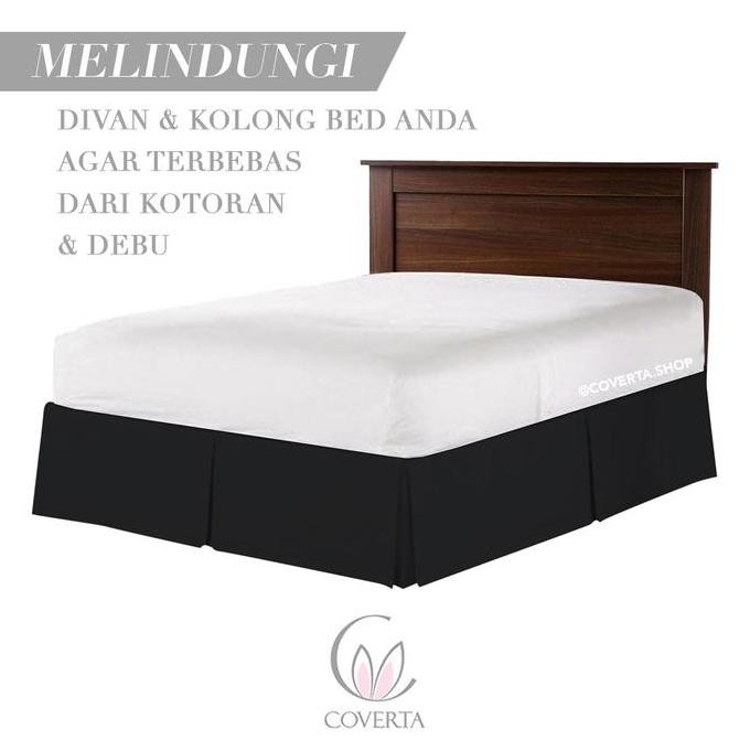 Bed Skirt Polos Katun 180x200x30cm