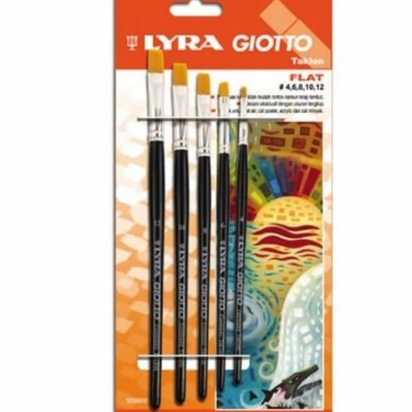 

Kuas Lyra Giotto Flat Set 5 Pcs Brush Art Kuas Lukis