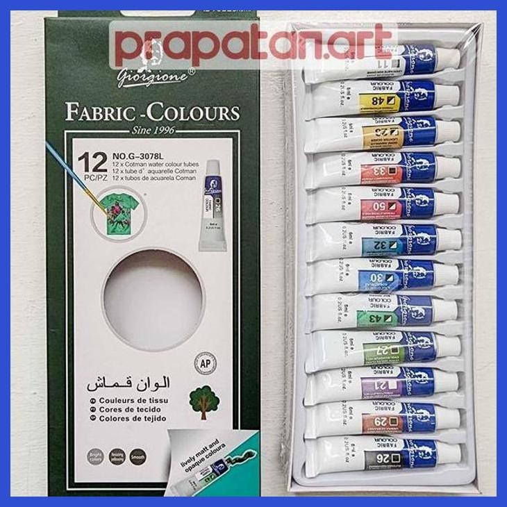 

( SEKOLAH / LUKIS ) COD GIORGIONE FABRIC COLOR SET | CAT KAIN TEKSTIL (SENI / MENGGAMBAR / ART / KERAJINAN ) SIAP KIRIM