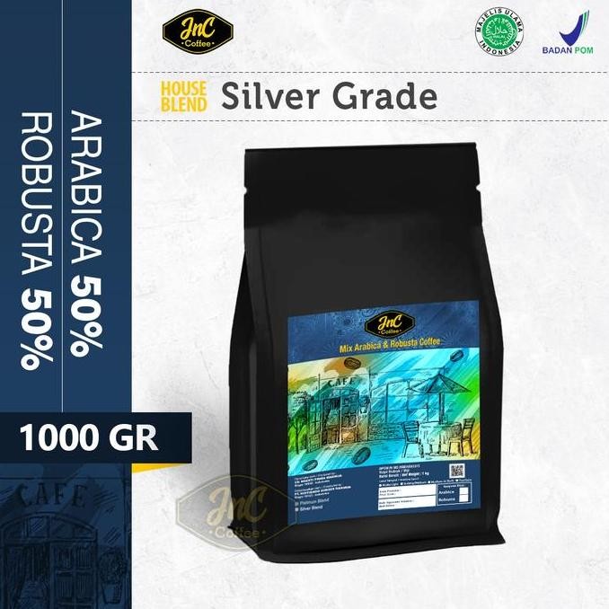 

Jnc House Blend Silver Grade 50% Biji Kopi Arabica 50% Robusta 1 Kg