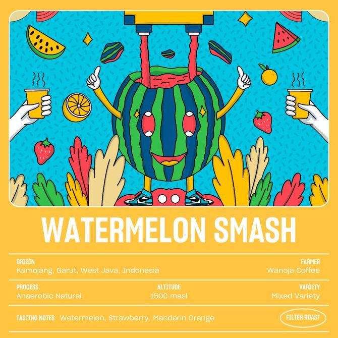 

Kopi Arabika Watermelon Smash! 200 Gram Natural ( Biji / Bubuk )