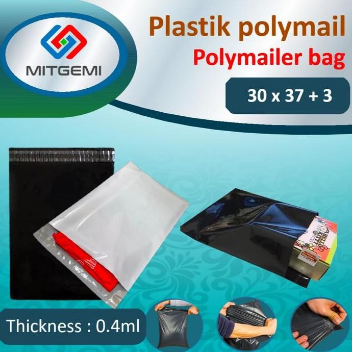 

plastik polymail - amplop polymailer - poly mailer bag uk 30 x 37 + 3 JS