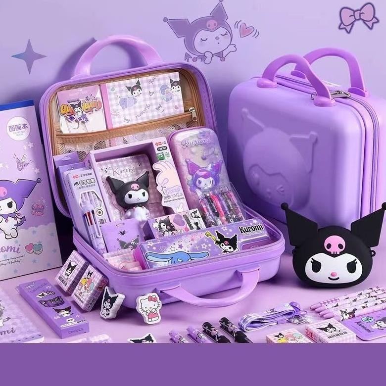 

CODSet Alat Tulis Kuromi 45PCS untuk Siswa Sekolah Dasar Perlengkapan Belajar Bernilai Tinggi Paket Hadiah Alat Tulis Hadiah Sekolah Siswa