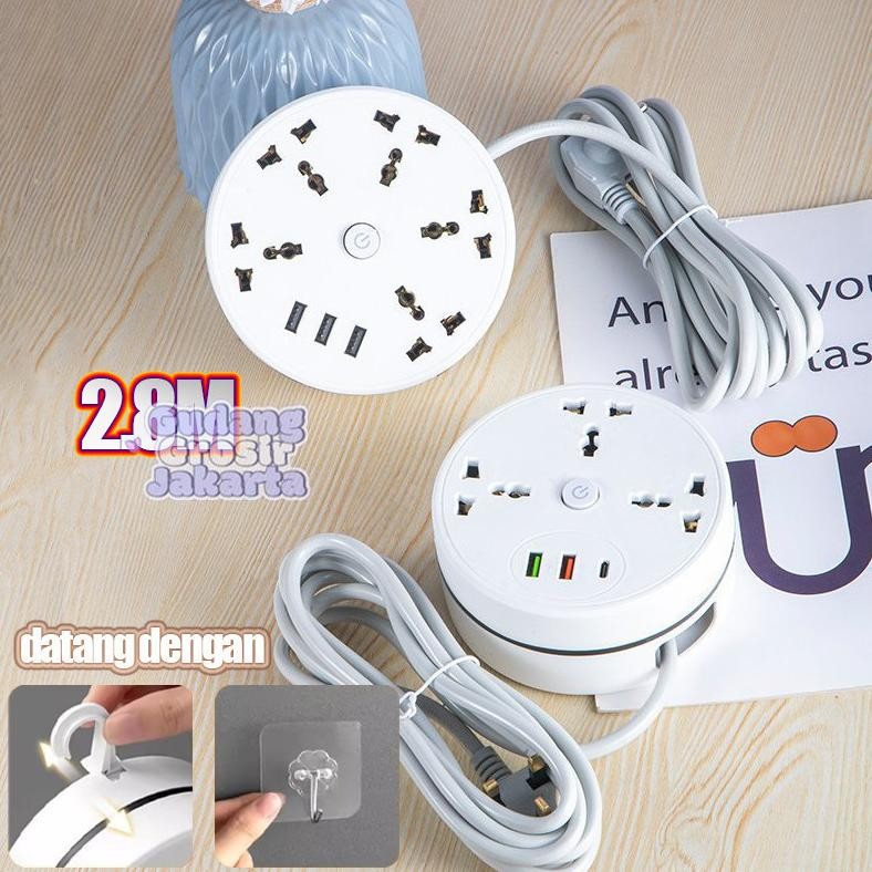 Colokan Listrik USB Smart Power Strip Steker Listrik USB Soket Strip Daya Pintar