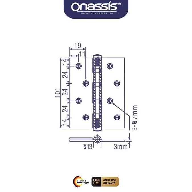 Engsel Pintu Onassis 433-4Bb Sus 304 Ss