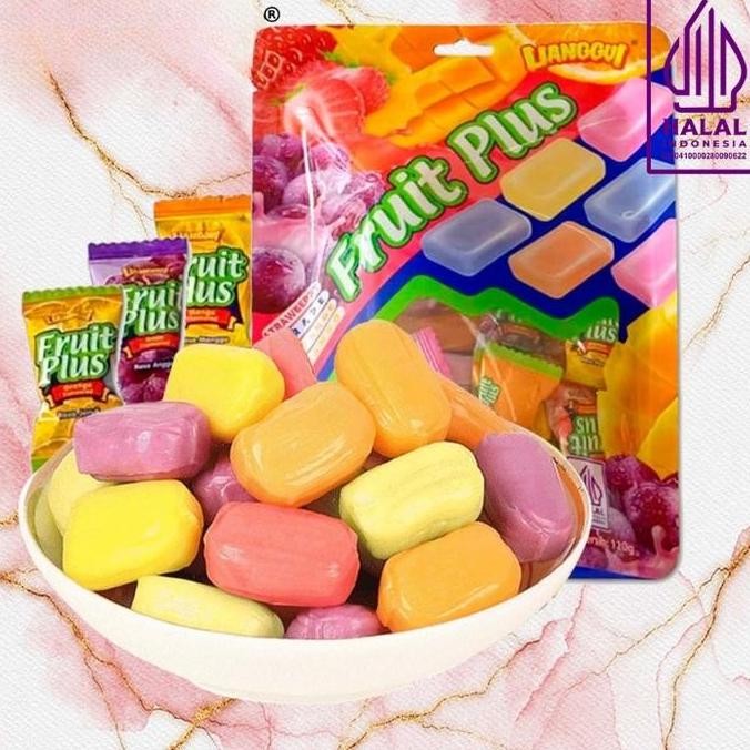 

Permen Fruit Plus Flavour Aneka Rasa Buah Candy Warna Warni Kemasan 96 Gr
