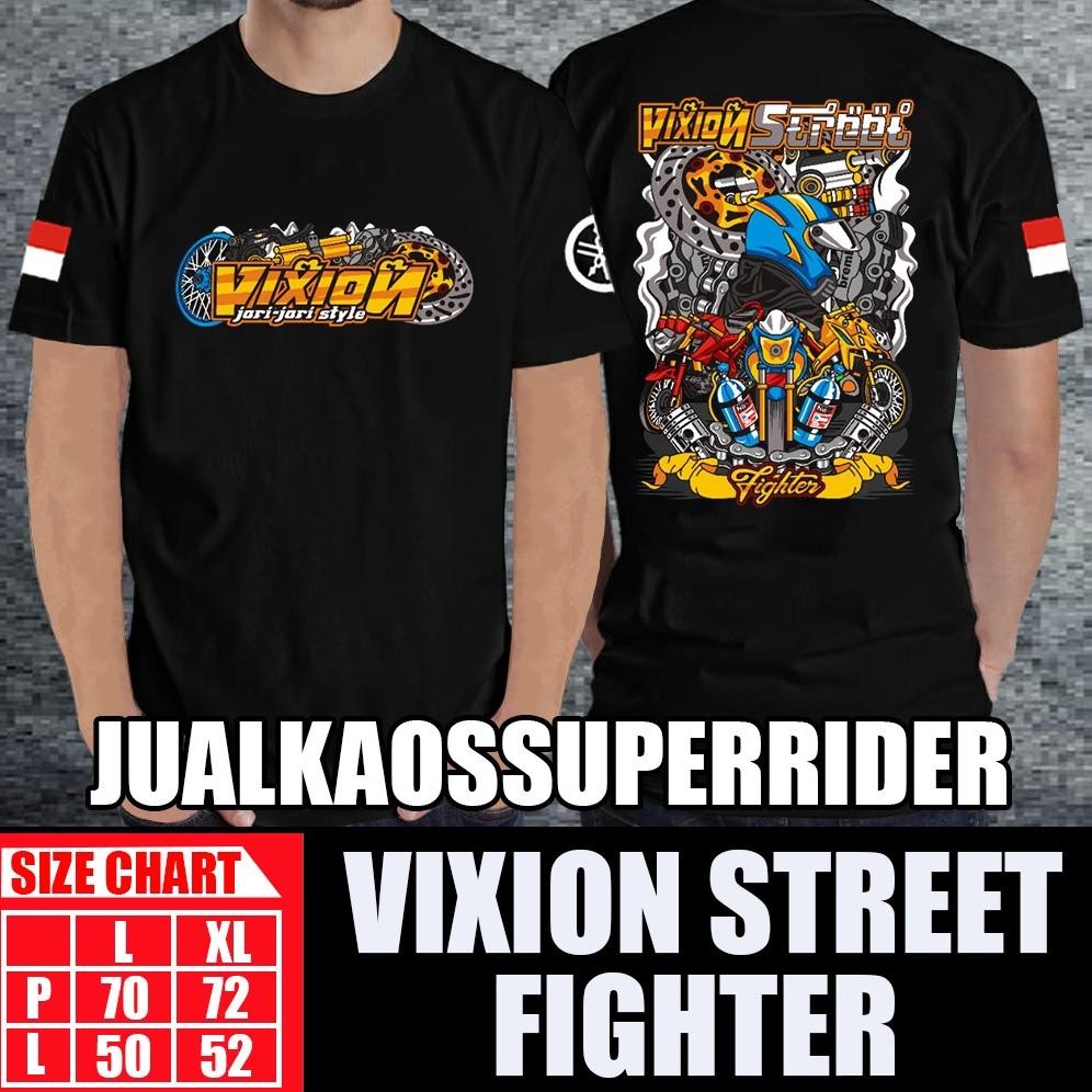 Promo Kaos Pria Vixion Street Fighter Black O&J Style