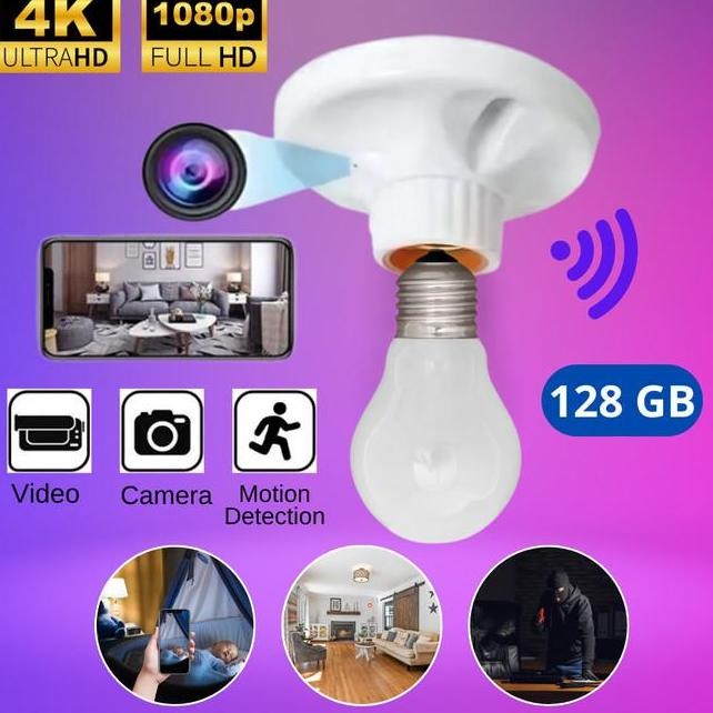 Camera Cctv Mini Soet Wireless Fitting Lampu Teknobi Kamera Mini Tersembunyi Cctv Kecil Wifi Tanpa K