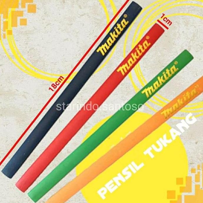 

*$*$*$*$] Pensil Tukang Makita Gambar Bangunan Alat Renovasi - Hitam - Stationery