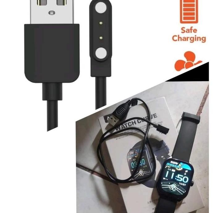NEW SALE PROMO Aolon Curve  Smart Watch Kabel Charger Smartwatch Aolon Curve Magnetic 2 pin PROMO TE