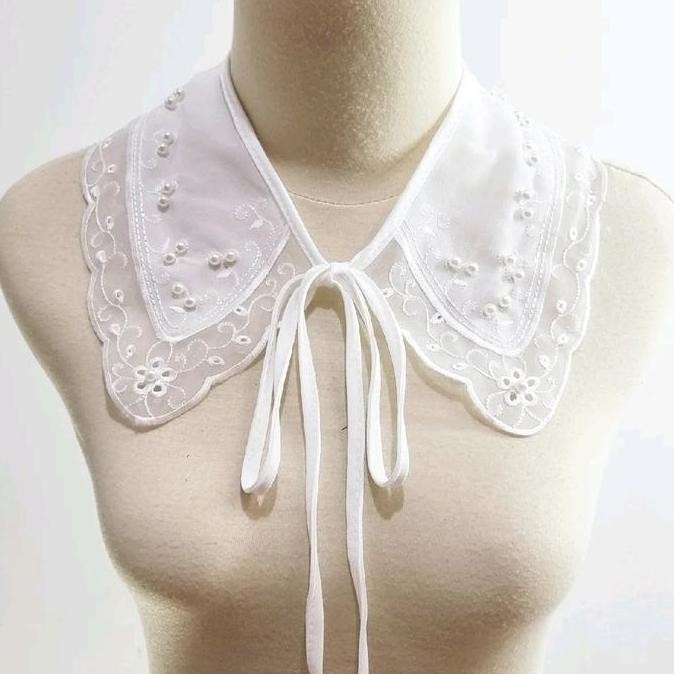 

+%+%+%] kerah bordir instan, fake collar
