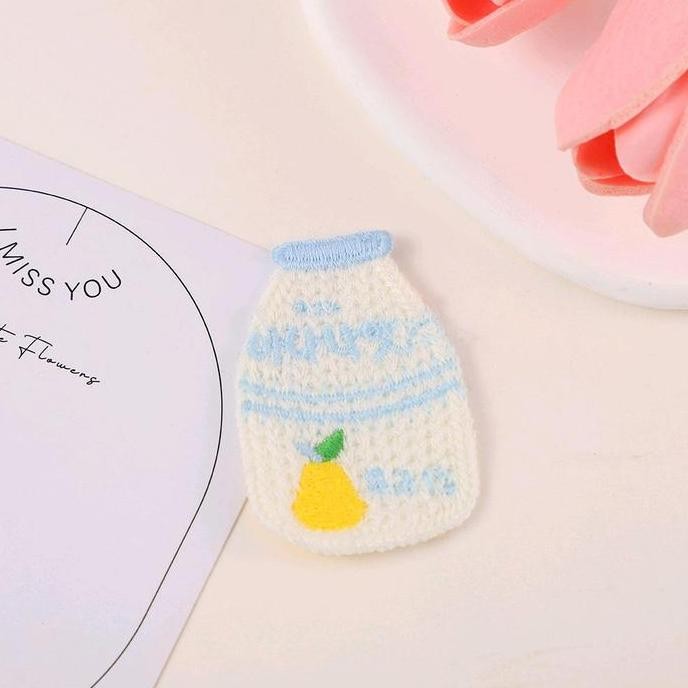 

populer] patch croschet minuman, patch rajut knit wool