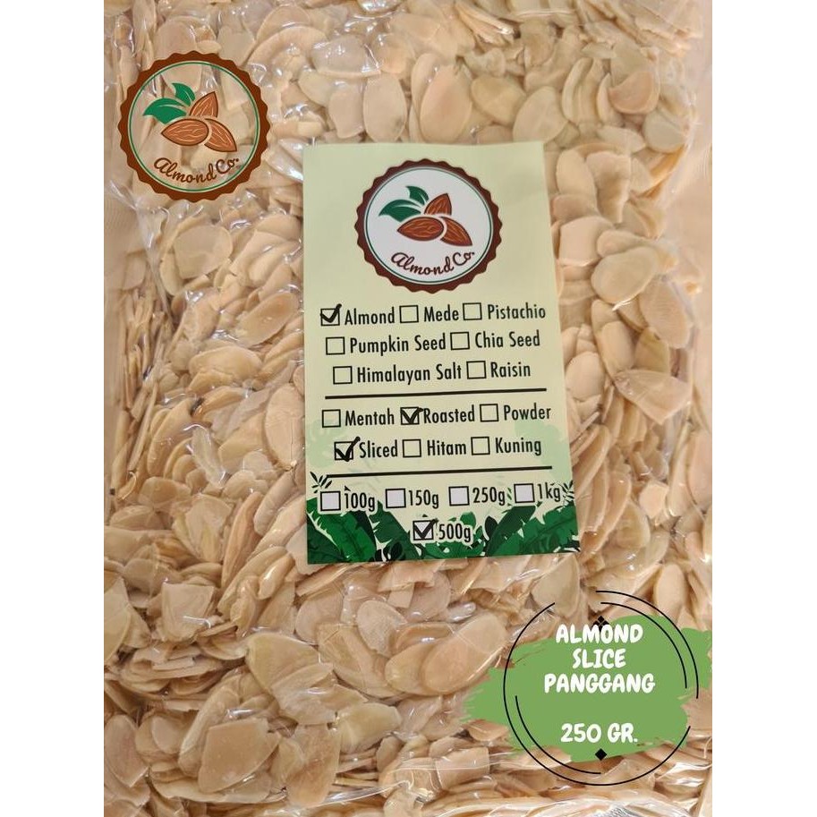 

Kacang Almond Slice Panggang (Roasted / Oven) 250 Gr Kualitas Terbaik Harga Termurah