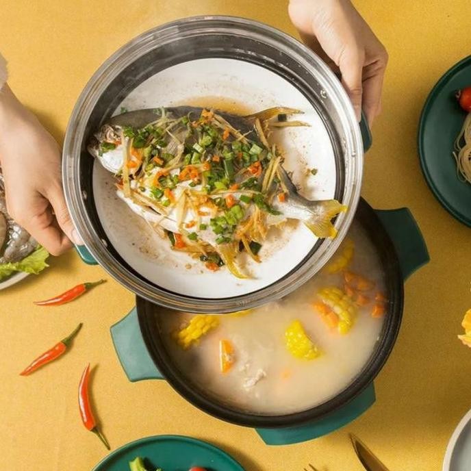 Panci Listrik Timer Jumbo 26 CM / Panci Listrik Serbaguna 3.2 Liter