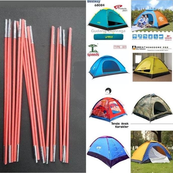 Frame Tenda Fiber Kerangka Tenda Camping 1 Set Lonjor Panjang