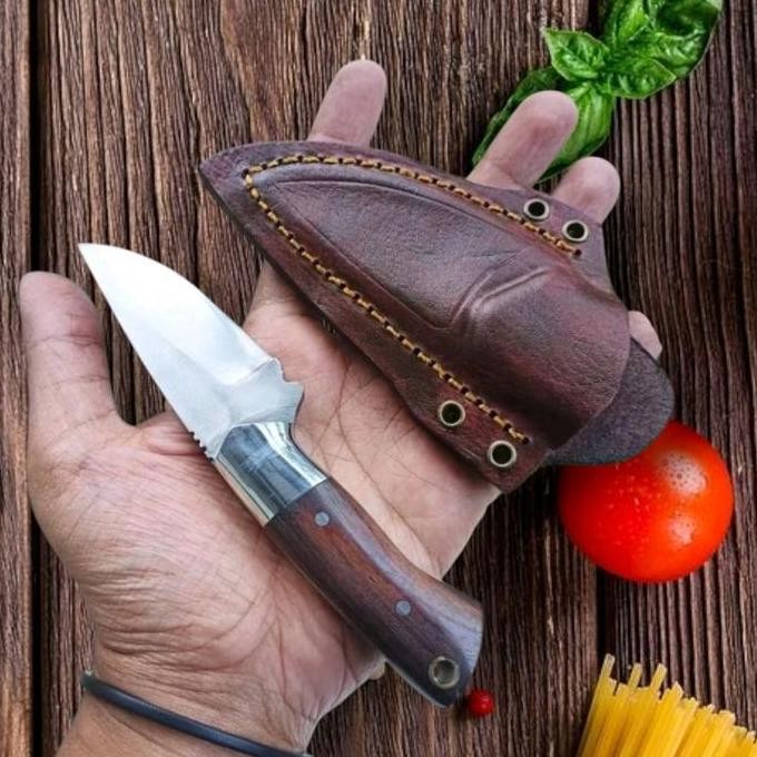 Pisau Skinner Neck Baja Hss Fulltang Tebal Outdoor Camping