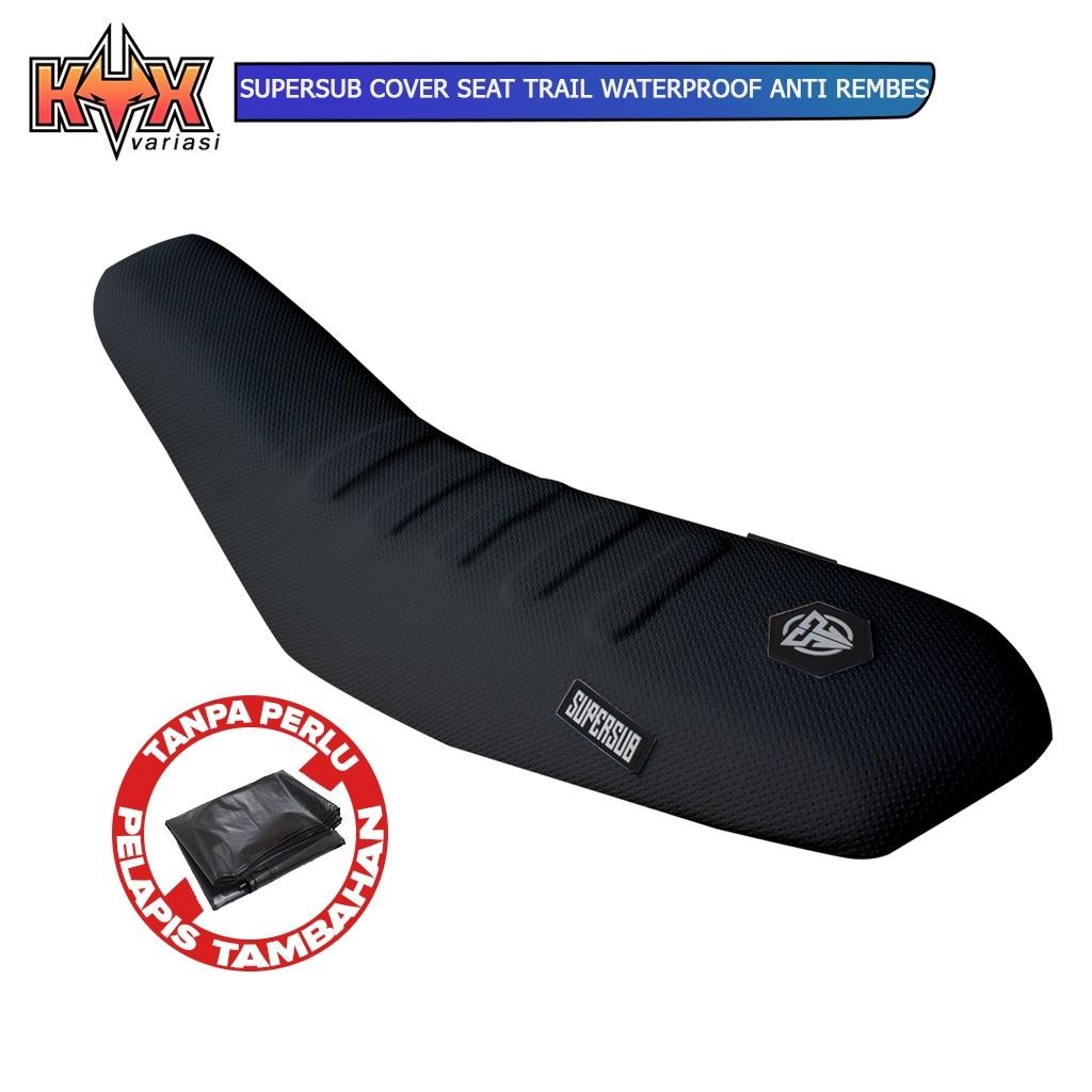 Cover Bungkus Sarung Kulit Jok Hitam Waterproof Supersub Klx Dtracker Crf Wr Diablo Viar Ktm Husqvar