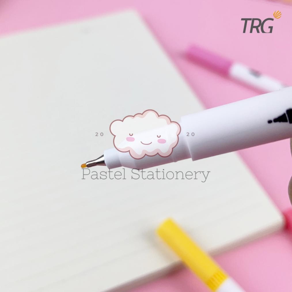 

TRG Color Brush Pen Set Double Tip Pastel 12 Colors CBP-02 - Pulpen Pena Spidol Kuas Warna TRG