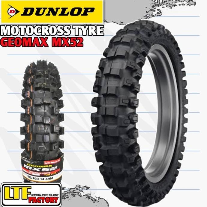 ((((()paling dicari] DUNLOP GEOMAX MX52 49M WT - 90/100-14 - INTERMEDIATE REAR TUBE TYRE - Ban Luar 