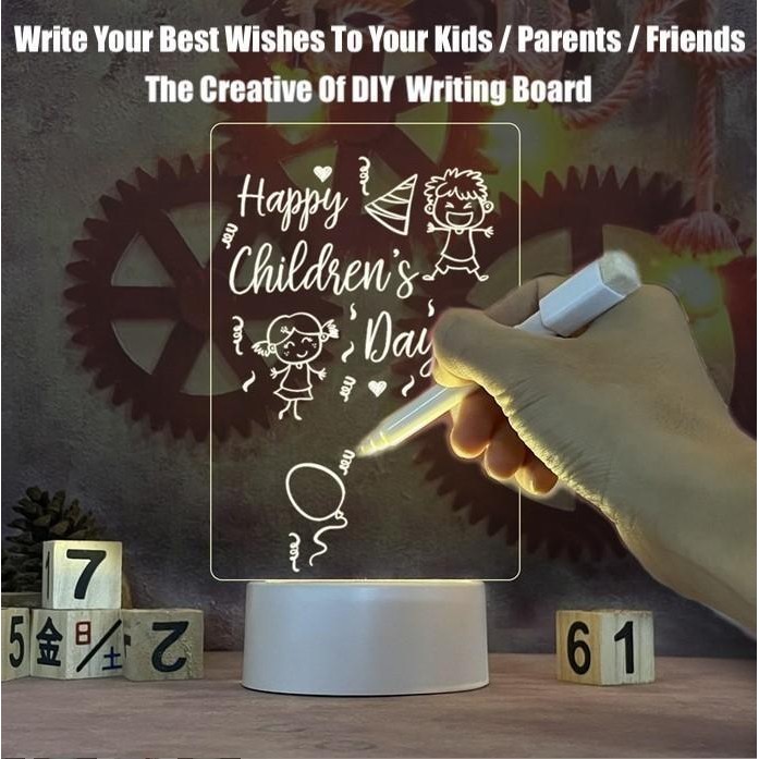 

Sh Diy Lampu Tidur Led Papan Tulis Hadiah Bagus Pesan Membuat Kejutan