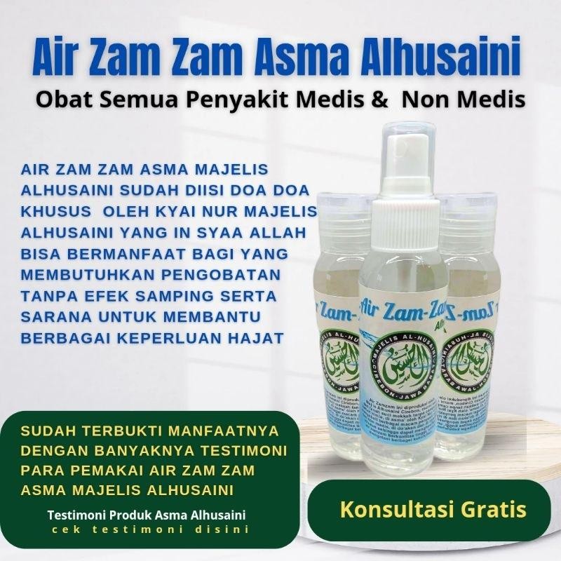 

Air Zam Zam Asma Alhusaini 100Ml Termurah Best Quality 100% Original