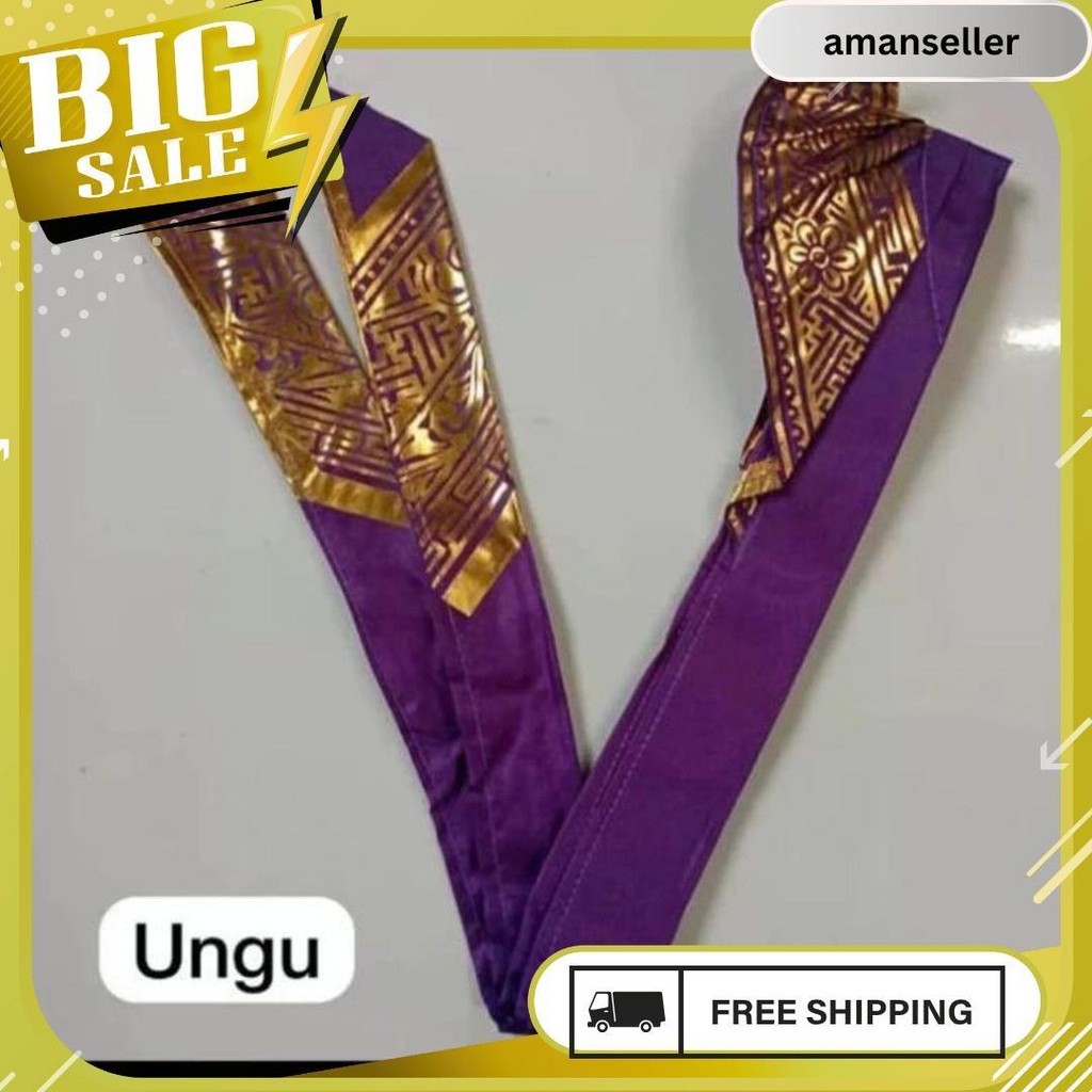 Udeng Bali Prada_Udeng Bali Belum Jadi_Udeng Bali Motif Kotak Meledak