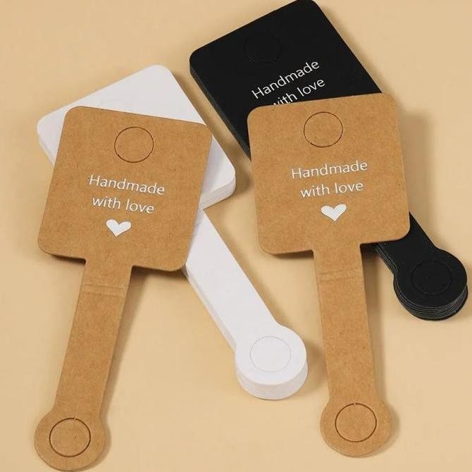 100Pcs Hang Tag Label Aksesoris Tag Label Gantung Perhiasan Aksesoris Label Gelang Persegi