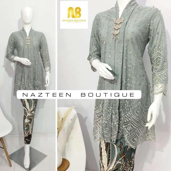 Setelan Rok Kebaya Wanita Modern Tunik Brokat Tile Model Kartini Vol.2