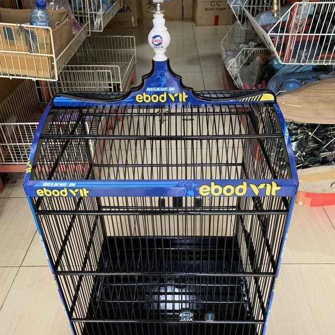SANGKAR KANDANG KOTAK EBOD JAYA DECAL VIT BIRU NO 1 DAN 2