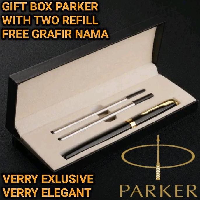 

Bollpoin Mewah Parker Gift Box With Two Refill Gratis Grafir Nama Cocok Untuk Hampers Atau Souvenir Pulpen Stationery Co