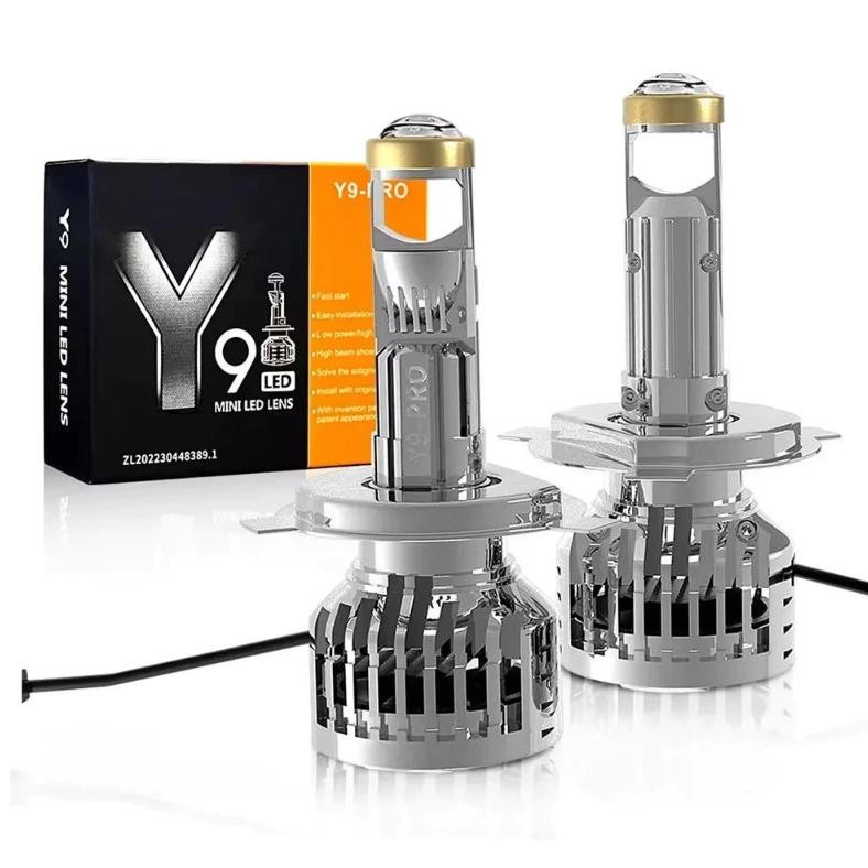 Sepasang 2PCSY9 Pro Mini Projector H4 Lampu Led Mobil H11 Aes 50 Watt Lampu Led Y7d H4 Original Fog 