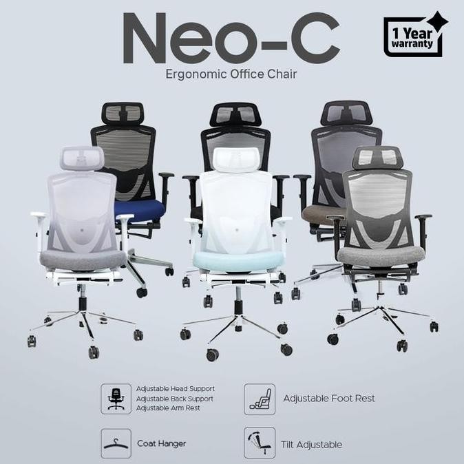 [LAOUT] NOIR NEO-C ERGONOMIC OFFICE CHAIR