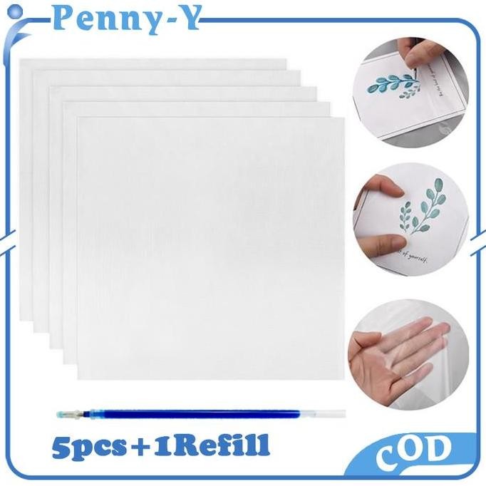 

5pcs Water Soluble Embroidery Stabilizer/Kertas Bordir Water Soluble