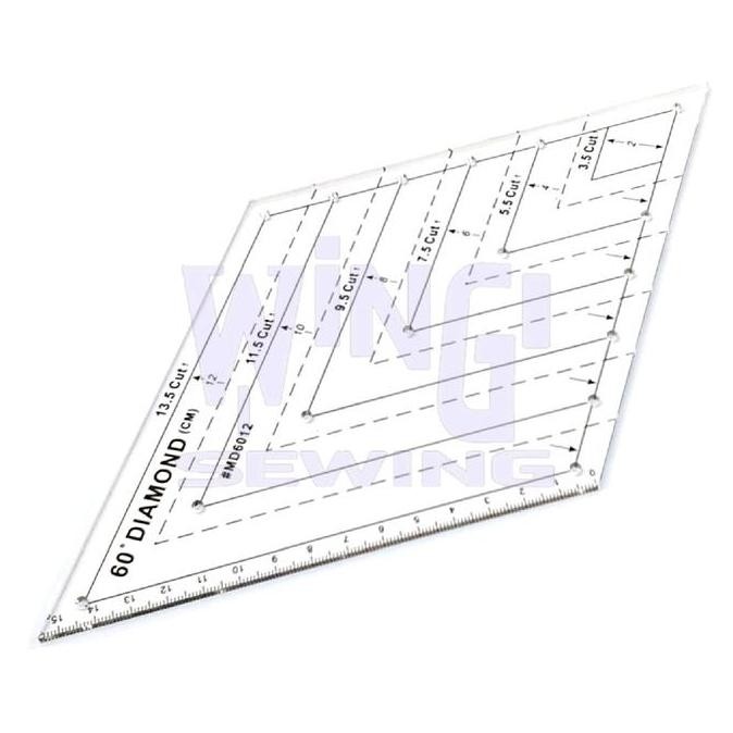 

Penggaris Jahit Pola Diamond Skala 60 13.5Cm Mika Akrilik Acrylic