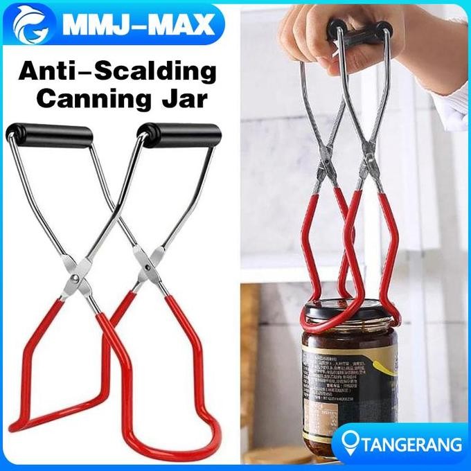 

Terlaris Stainless Canning Jar Lifter Tongs/Pencapit Jar Anti Slip