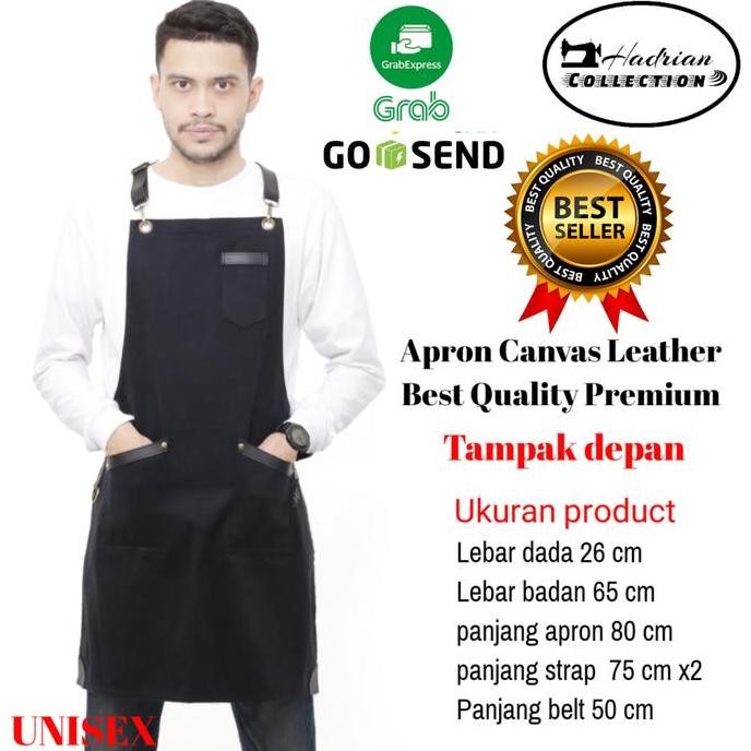 

Terlaris Apron Barista Canvas /Denim (Hitam)