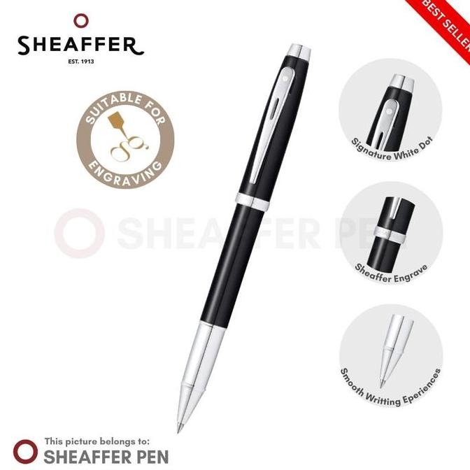 

Sheaffer 100 Glossy Black Lacquer Rollerball Co