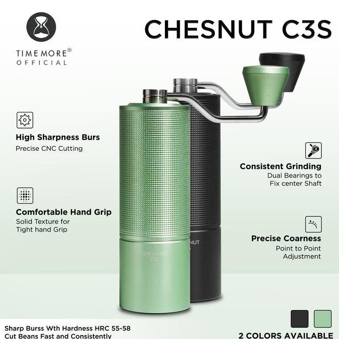 

Terlaris Timemore Chestnut C3S Coffee Grinder| Penggiling Biji Kopi Portable