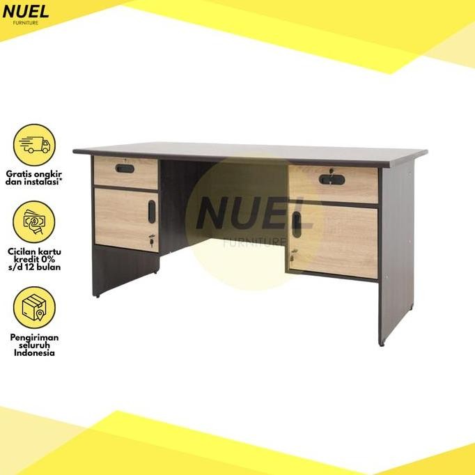 [LAOUT] MEJA KANTOR / MEJA LAPTOP / MEJA KAYU / MEJA SETENGAH BIRO KAYU