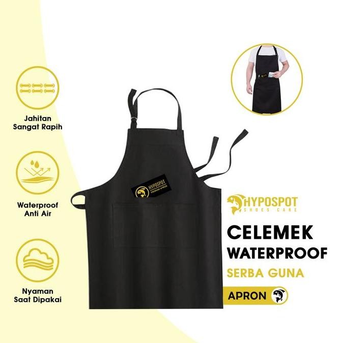 

Terlaris Apron - Celemek Serba Guna - Cuci Sepatu - Barista Cuci Piring Apron