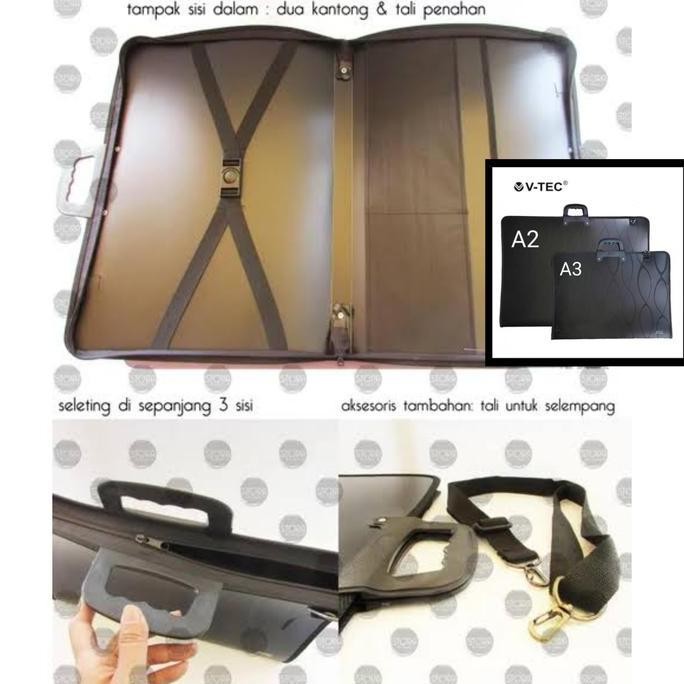 

[SOSHOP] DRAWING BAG ARTIST CASE ART PORTOFOLIO BAG MAP TAS GAMBAR A2 A3