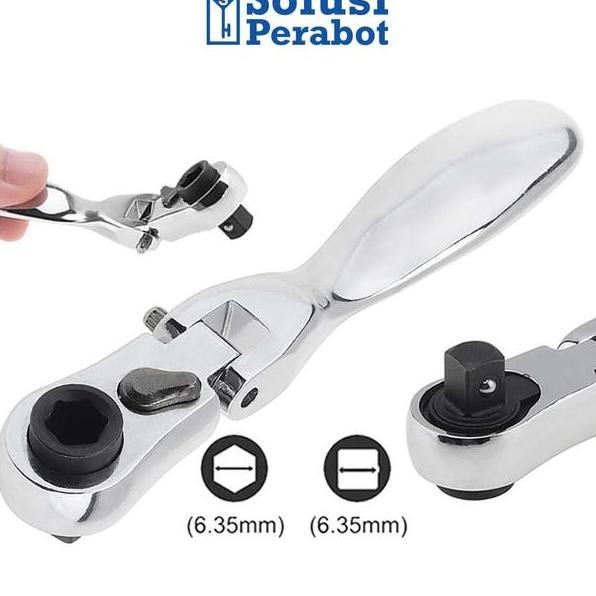 Mini Ratchet Soet 2 In 1 Sp Kunci Pas Sok 6.35Mm Ring L