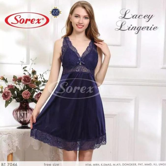 SALE Baju tidur LINGERIE Satin Premium Exclusive Sorex 7046 ORIGINAL PS