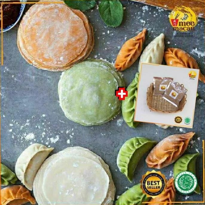 

[Paket Pangsit Kuah] Kulit Gyoza Rainbow + Kuah Pangsit Dumpling Bulat
