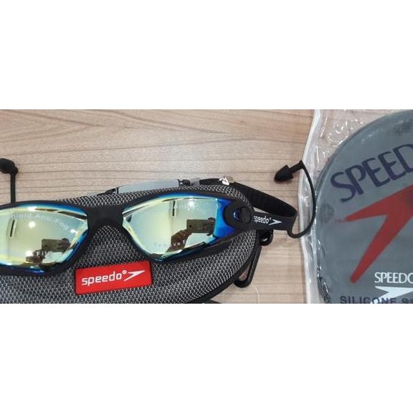 Kacamata Renang S866 Dan Topi Renang Speedo